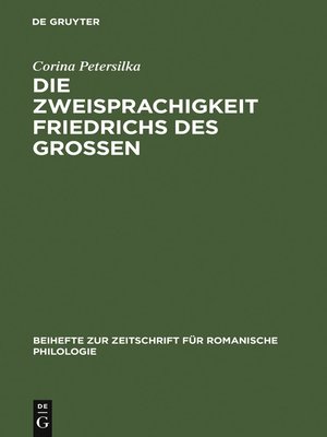 cover image of Die Zweisprachigkeit Friedrichs des Großen
